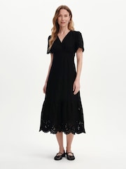 Finery Quinn Embroidered Cotton Midi Dress - Obraz 1 z 4