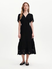 Finery Quinn Embroidered Cotton Midi Dress - Obraz 4 z 4