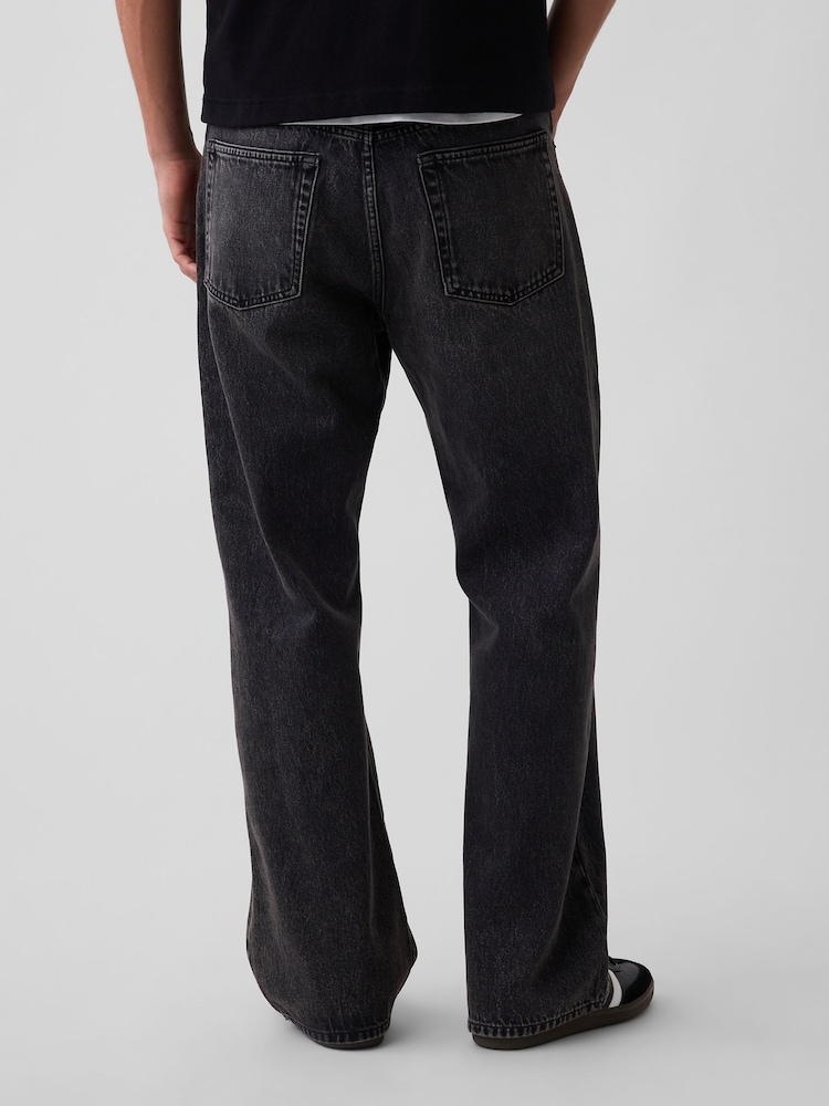 Czarny z efektem sprania - Gap Loose Bootcut Jeans - Obraz 2 z 6 Czarny z efektem sprania - Gap Loose Bootcut Jeans - Obraz 2 z 6