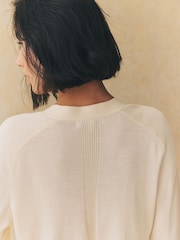 Floral Embroidery Soft Touch Button Up Knitted Cardigan - Image 6 of 9