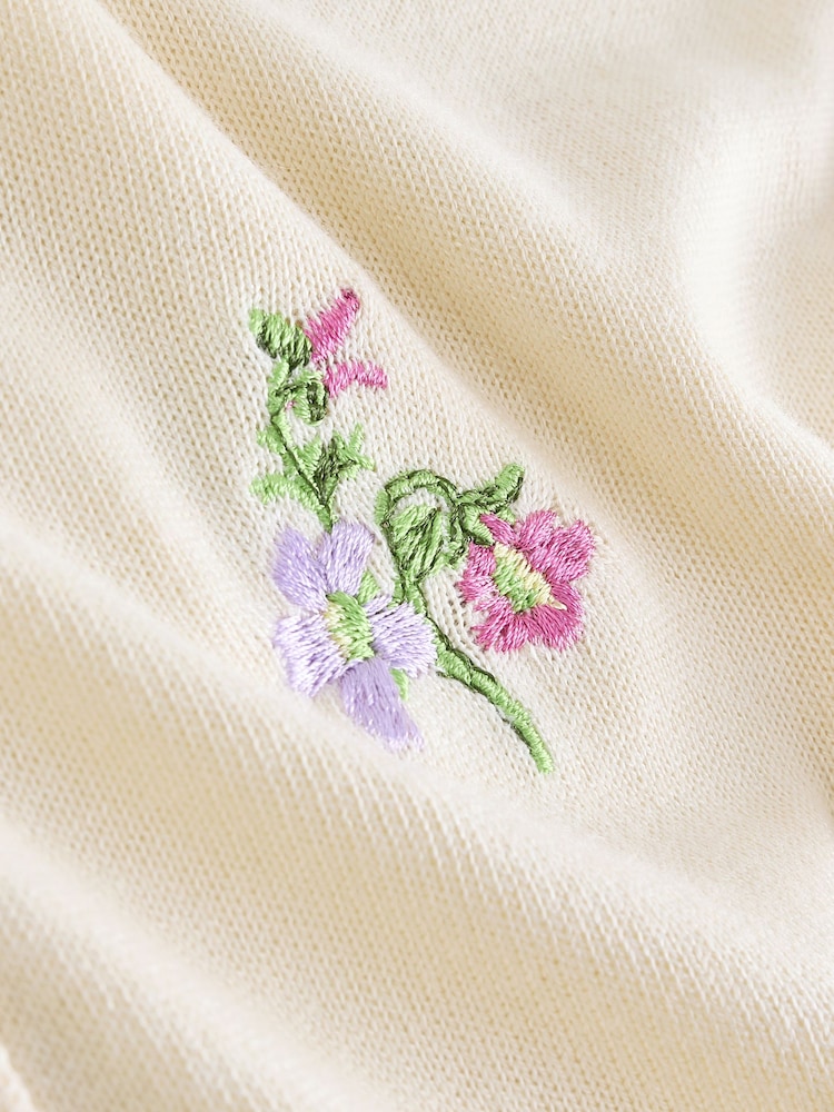 Bordado floral - Cárdigan de punto con botones y tacto suave - Imagen 9 de 9 Bordado floral - Cárdigan de punto con botones y tacto suave - Imagen 9 de 9