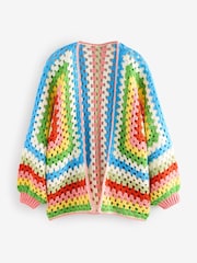 Bright N. Premium Oversized Hand Crochet Relaxed Bright Cardigan - Image 5 of 7