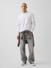 Pelēks - Džinsa audums "Gap Baggy" - Attēls 4 no 5