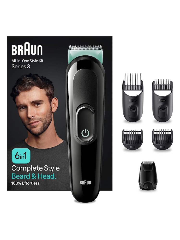 Braun All In One Style Kit Series 3 MGK3411, 6in1 Kit For Beard, Hair and More - Image 1 of 5 Braun All In One Style Kit Series 3 MGK3411, 6in1 Kit For Beard, Hair and More - Image 1 of 5