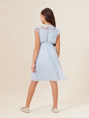 Lipsy Blue Lace Yolk Pleated Occasion Dress (2-16yrs) - Image 2 of 9