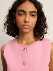 Pink Smart Button Front Waistcoat - Image 4 of 8