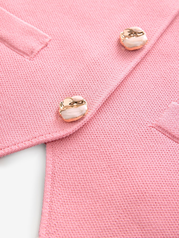 Pink Smart Button Front Waistcoat - Image 7 of 8