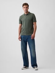 Khaki - Koszulka polo z piki Gap - Obraz 3 z 4