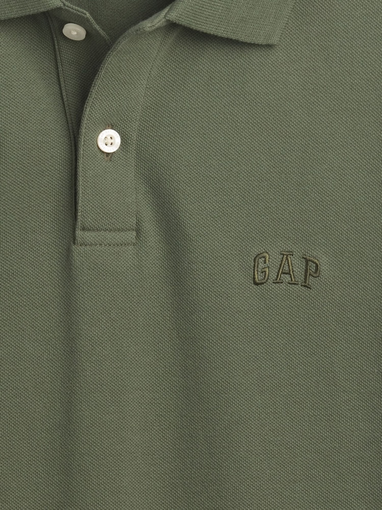 Khaki - Koszulka polo z piki Gap - Obraz 4 z 4