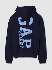 Mėlyna - „Gap Relaxed“ džemperis su pilnu užtrauktuku - 2 paveikslėlis iš 4