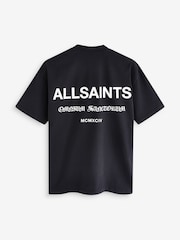 AllSaints Black Sanctum Shortsleeve Crew Neck 100% Cotton T-Shirt - Image 9 of 9