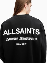 AllSaints Black Sanctum Crew Neck Jumper - Image 2 of 8