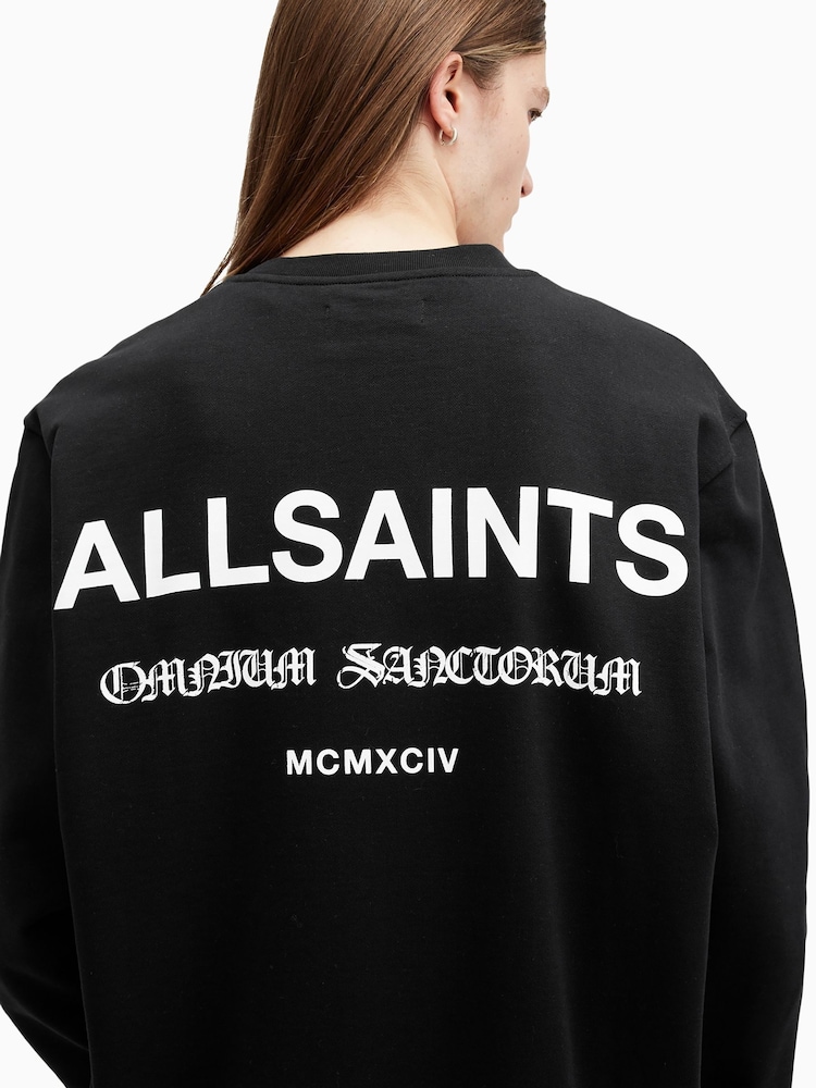 AllSaints Black Sanctum Crew Neck Jumper - Image 2 of 8