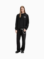AllSaints Black Sanctum Crew Neck Jumper - Image 4 of 8
