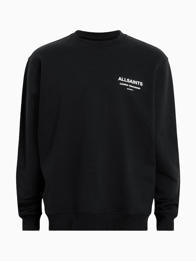 AllSaints Black Sanctum Crew Neck Jumper - Image 8 of 8