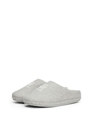 Tommy Hilfiger Grey Embroidered Basics Slippers - Image 1 of 7