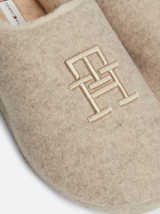 Tommy Hilfiger Embroidered Basics Brown Slippers - Image 7 of 7