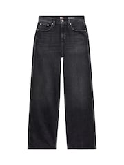 Tommy Jeans Black Loose Fit 100% Cotton Betsy Mid Rise Jeans - Image 4 of 4