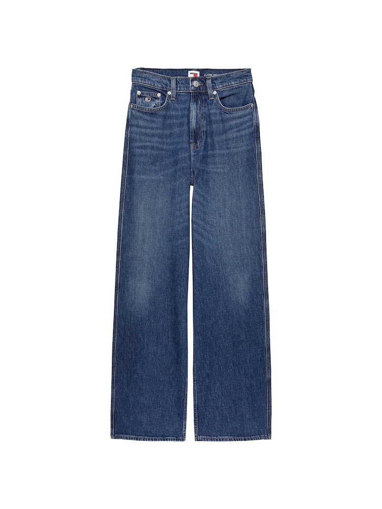 Tommy Jeans Blue Claire High Rise Wide Leg 100% Cotton Jeans - Image 1 of 3