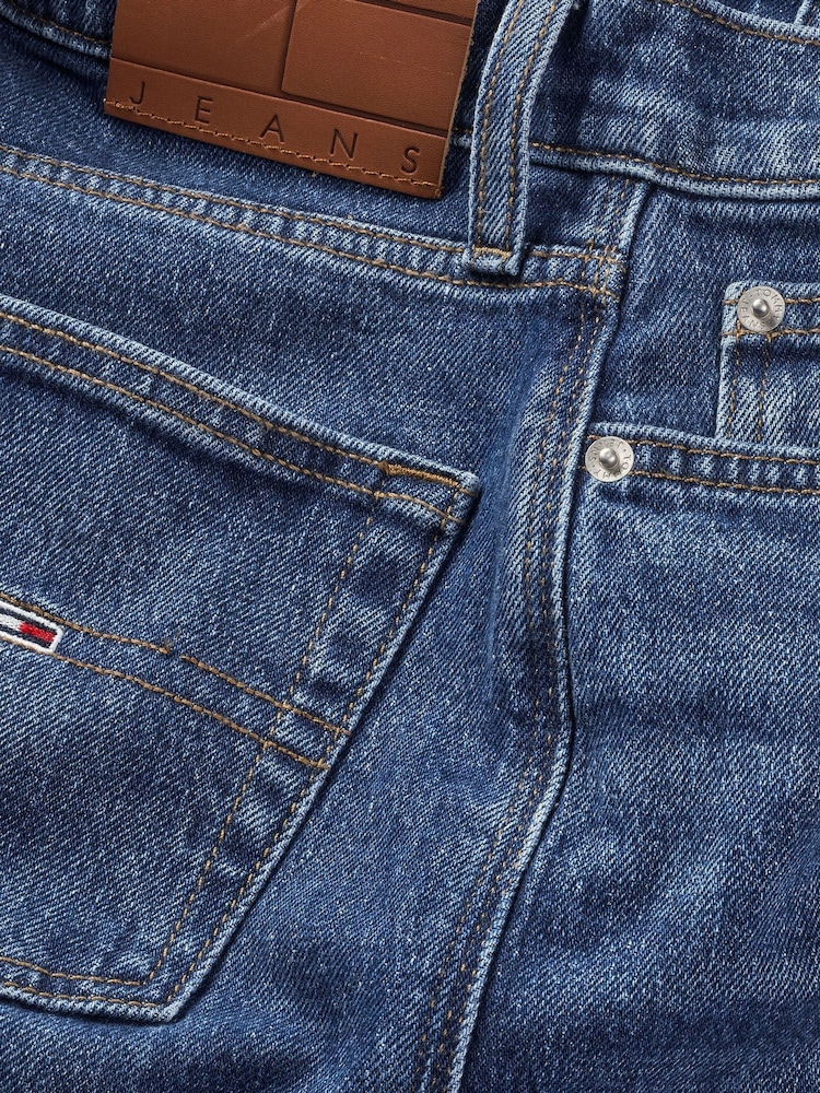 Tommy Jeans Blue Claire High Rise Wide Leg 100% Cotton Jeans - Image 3 of 3