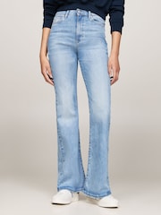 Tommy Jeans Blue Sylvia High Rise Flared Skinny Jeans - Image 1 of 4