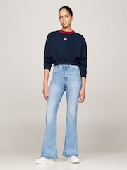Tommy Jeans Blue Sylvia High Rise Flared Skinny Jeans - Image 2 of 4