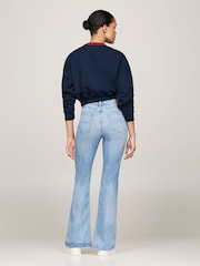 Tommy Jeans Blue Sylvia High Rise Flared Skinny Jeans - Image 3 of 4