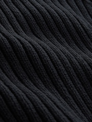 Black Cold Shoulder Volume Sleeve Knitted Top - Image 7 of 7