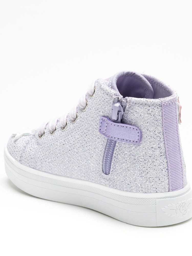 Lelli Kelly Lilac Purple Unicorn Hi Top Trainers - Image 4 of 4