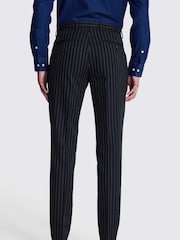 MOSS Blue Slim Fit Stripe Trousers - Image 2 of 3