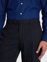 MOSS Blue Slim Fit Stripe Trousers - Image 3 of 3