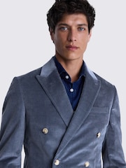 MOSS Blue Tailored Fit Single Breasted Corduroy Jacket - Image 3 of 4