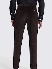 MOSS Brown Tailored Fit Corduroy 100% Cotton Trousers - Image 2 of 3