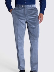MOSS Blue Tailored Fit Corduroy Trousers - Image 1 of 3