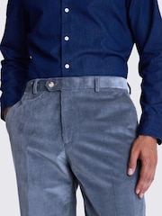 MOSS Blue Tailored Fit Corduroy Trousers - Image 3 of 3