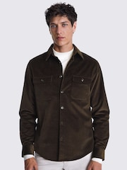 MOSS Brown Corduroy 100% Cotton Overshirt - Image 1 of 6