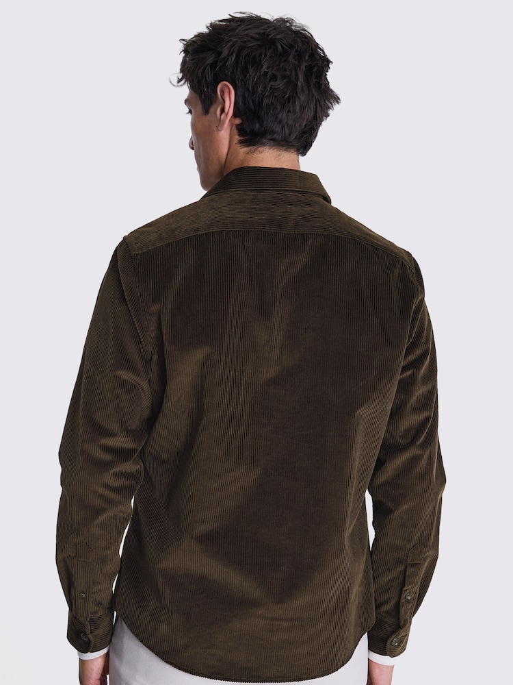 MOSS Brown Corduroy 100% Cotton Overshirt - Image 2 of 6