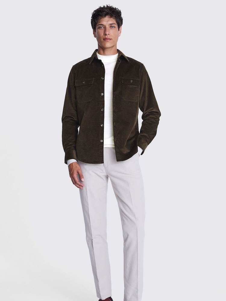 MOSS Brown Corduroy 100% Cotton Overshirt - Image 3 of 6