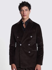 MOSS Brown Tailored Fit 100% Cotton Single Breasted Corduroy Jacket - Image 1 of 4