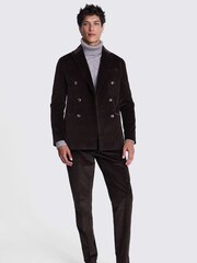 MOSS Brown Tailored Fit 100% Cotton Single Breasted Corduroy Jacket - Image 2 of 4