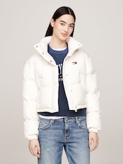 Tommy Jeans White Tommy Jeans Back Flag Alaska White Jacket - Image 1 of 5