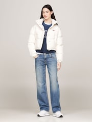 Tommy Jeans White Tommy Jeans Back Flag Alaska White Jacket - Image 2 of 5