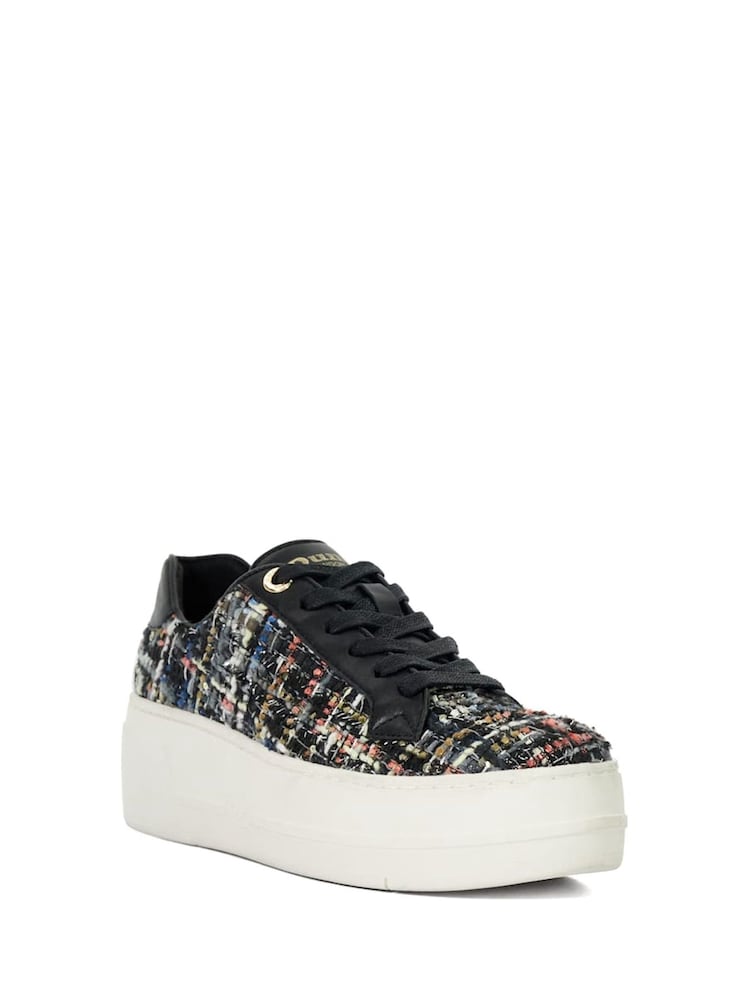 Dune London Natural Episode 2 Flatform Lace Up Trainers - Image 2 of 6