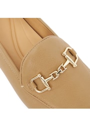 Dune London Brown Regular Fit Glair Branded Snaffle Leather Trim Shoes - Image 6 of 6