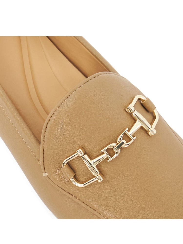 Dune London Brown Regular Fit Glair Branded Snaffle Leather Trim Shoes - Image 6 of 6