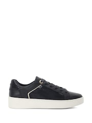 Dune London Black Elli Material Mix Cupsole Trainers - Image 2 of 6