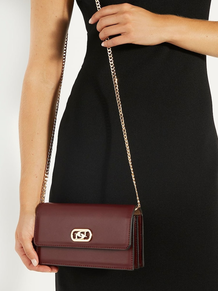 Dune London Red Sapphire Branded Cross-Body Bag - Image 1 of 5 Dune London Red Sapphire Branded Cross-Body Bag - Image 1 of 5