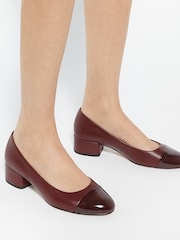 Dune London Red Bracket Low Heel Comfort Court Shoes - Image 1 of 6