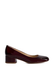 Dune London Red Bracket Low Heel Comfort Court Shoes - Image 2 of 6