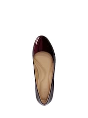 Dune London Red Bracket Low Heel Comfort Court Shoes - Image 5 of 6